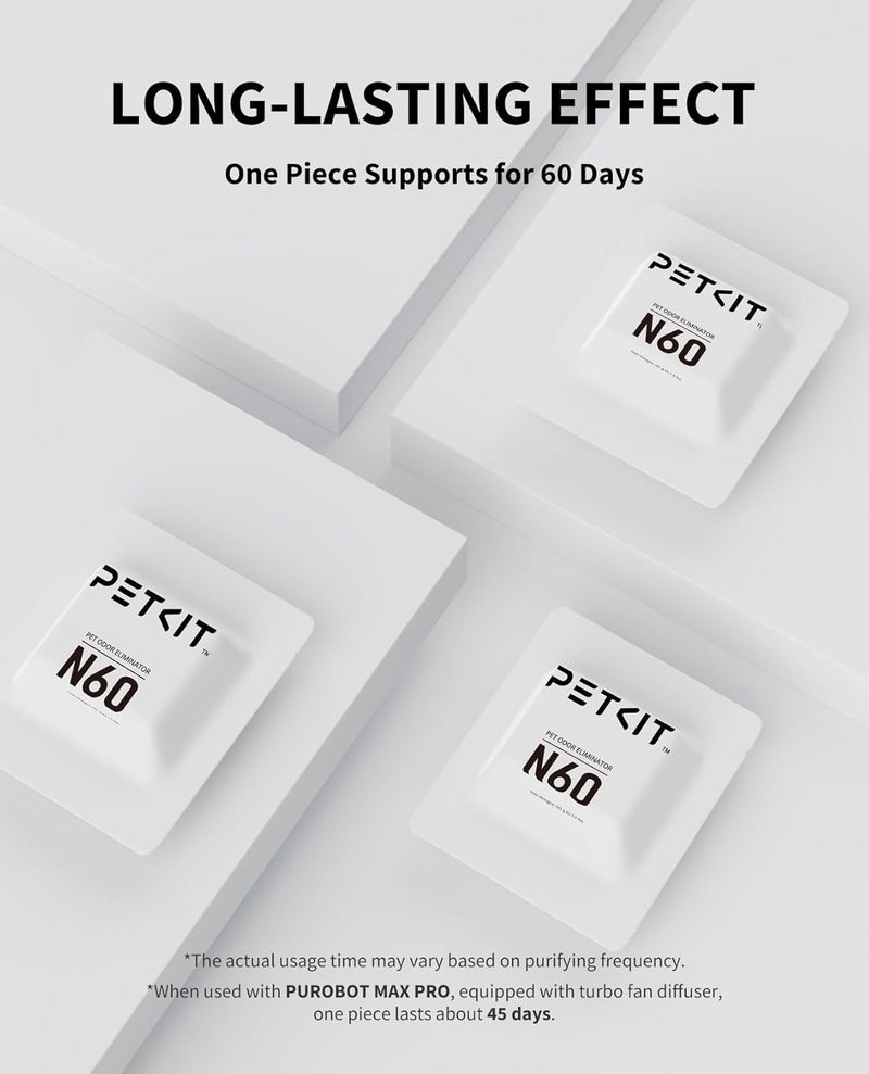 PETKIT Odour Eliminator N60 for PUROBOT Ultra, PUROBOT Max Pro/2 and PUROBOT Crystal Duo Self Cleaning Cat Litter Tray, 3Pcs - Image 5